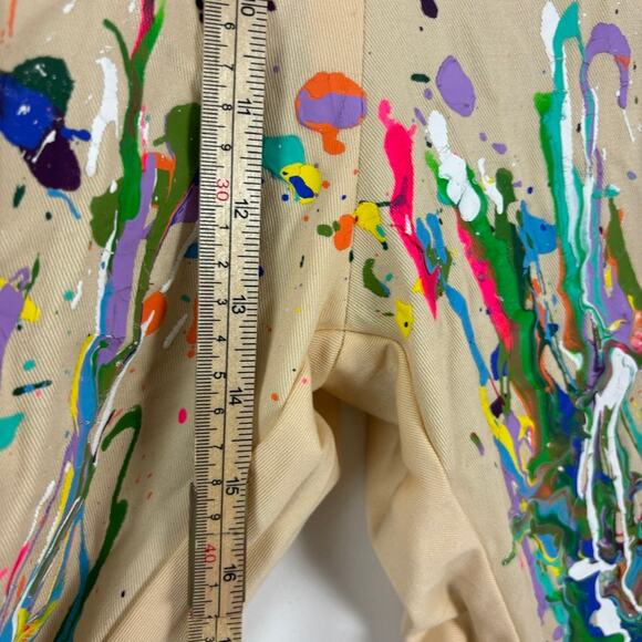 NWT Vareene Khaki V-Cut Pants Paint Splatter Streetwear Y2K – $225 Orig - Picture 8 of 10